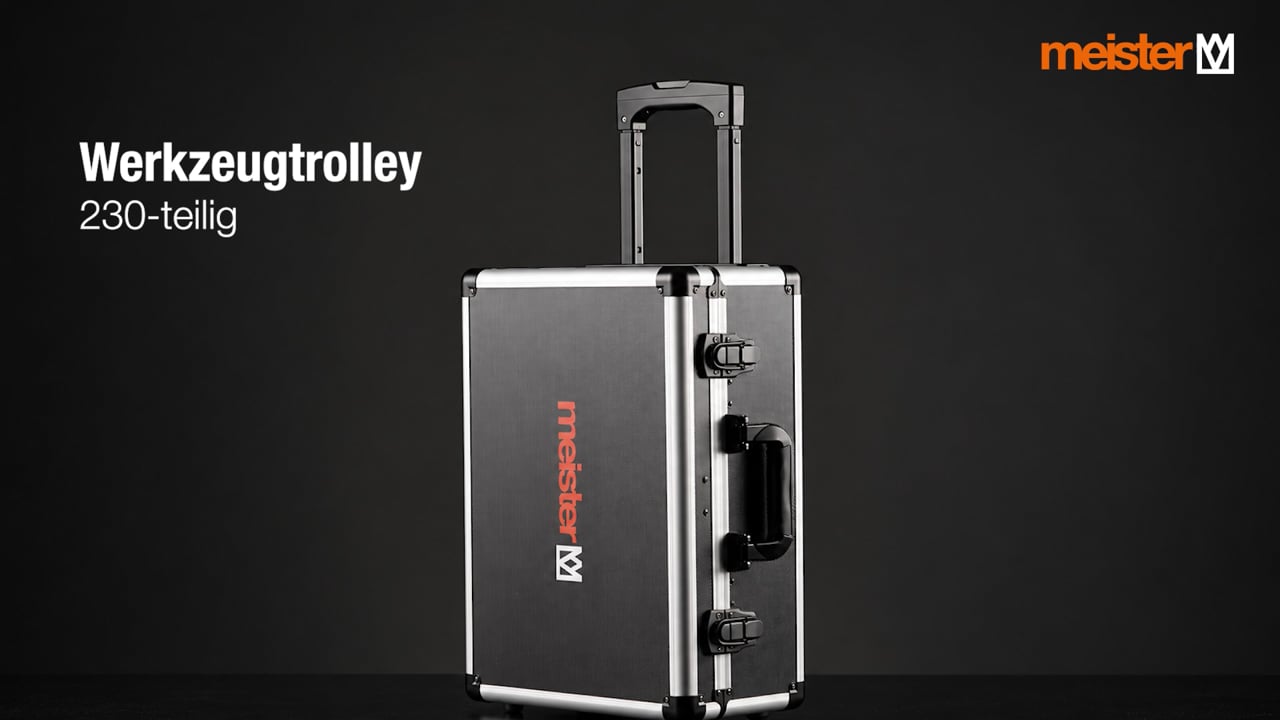Produktvideo Meister Werkzeugtrolley 230-teilig im Studio